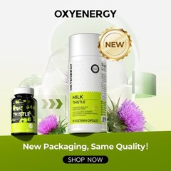 Milk Thistle Liver Detox Formula – 300mg Silymarin – OXYENERGY – 90 Veg Capsu
