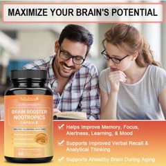 Brain Supplements & Nootropics – Memory Focus Mental Concentration Booster Caps