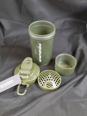 Smartshake Original2Go ONE Shaker Bottle Clear Green 27oz W/ Dry Container NEW