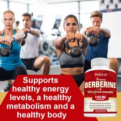 Blood Sugar Support Supplement 1200mg Berberine Cinnamon Extract