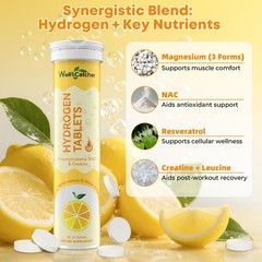 Hydrogen Tablets for Drinking Water: Molecular Hydrogen Tabs 12.4PPM with Mag…
