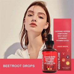 Enhanced Cayenne Pepper Hawthorn Beet Root Turmeric Vitamin K2+D3 Liquid Drops 6
