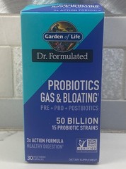 Garden of Life Dr. Formulated Gas and Bloating 50 Billion 30 CT Exp 08/2027