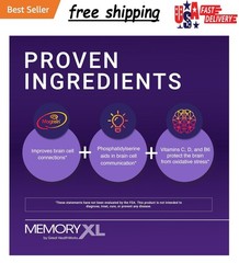 MemoryXL, Magnesium L-Threonate: Brain Supplement for Memory & Focus; Magtein®,