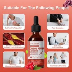 120ML Cayenne Pepper Extract & Hawthorn with Beet Root, Turmeric Vegan Drop