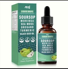 Soursop Multivitamin Liquid Drops, Bitters 2 Fl Oz (Pack of 1)