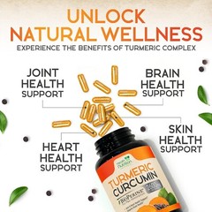 Turmeric Curcumin Extra Strength 2600mg with BioPerine Black Pepper Extract