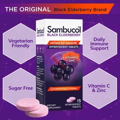 Sambucol Black Elderberry Effervescent Tablets – 15 Count (Pack of 1)