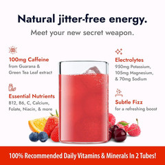 Zipfizz Healthy Energy Drink Mix, Hydration with B12, Fruit Punch, 20 Tubes