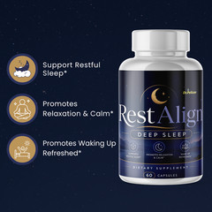 Rest Align- Sleep & Energy Support- 12 Bottles- 720 Capsules