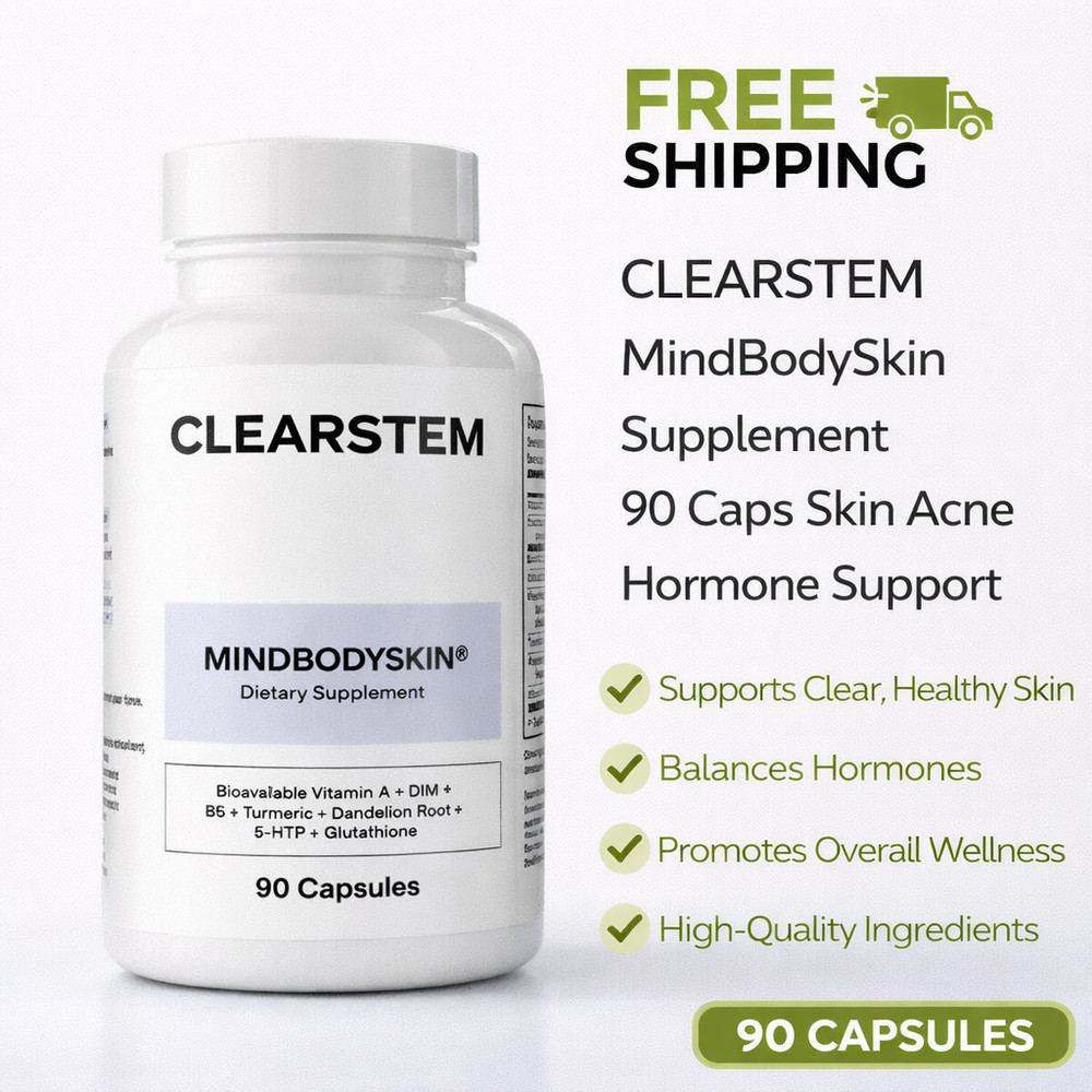 CLEARSTEM MindBodySkin Supplement 90 Caps Skin Acne Hormone Support