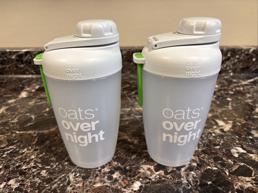 Oats Overnight Branded Shaker Bottle 2x 2 Pack
