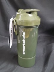 Smartshake Original2Go ONE Shaker Bottle Clear Green 27oz W/ Dry Container NEW