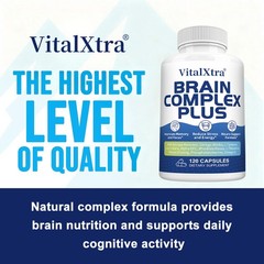 Brain Complex Plus Supplements Stress Energy Neuro Support Formula 120 Capsules