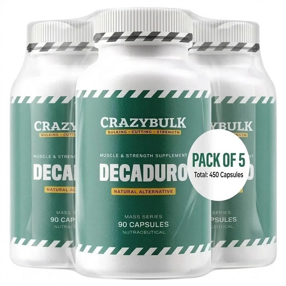 CrazyBulk MUSCLE & STRENGTH Supplement 90 Capsules, Free & Fast Ship – Pack of 5