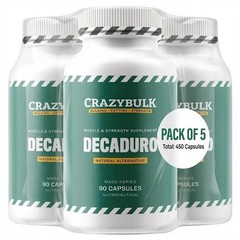 CrazyBulk MUSCLE & STRENGTH Supplement 90 Capsules, Free & Fast Ship – Pack of 5