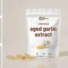 Aged Elaré Garlic Extract 7500mg Softgels GMO Gluten Dairy Free 30 Count