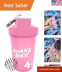 Lightweight Leak-Proof Pink 4oz Mini Shaker – Ideal for Small Scoop Supplements