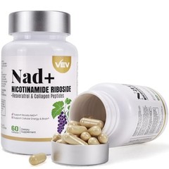 2 PACK: VEV Nicotinamide Riboside Multi-Collagen CoQ10 120 Capsules total