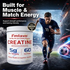 Micronized Creatine Monohydrate Powder 300g, 60 Servings, Unflavored, Non-GMO