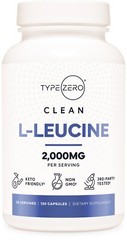 TypeZero L-Leucine Capsules (2000mg per serving) 120 capsules – 30 Servings