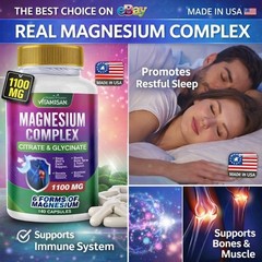 Magnesium Complex & Essential Magnesium Supplement 1100 mg support fitness 140