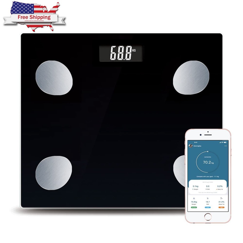 Balanza Bluetooth Para Peso Corporal Bascula Medidor De Grasa Digital Personas