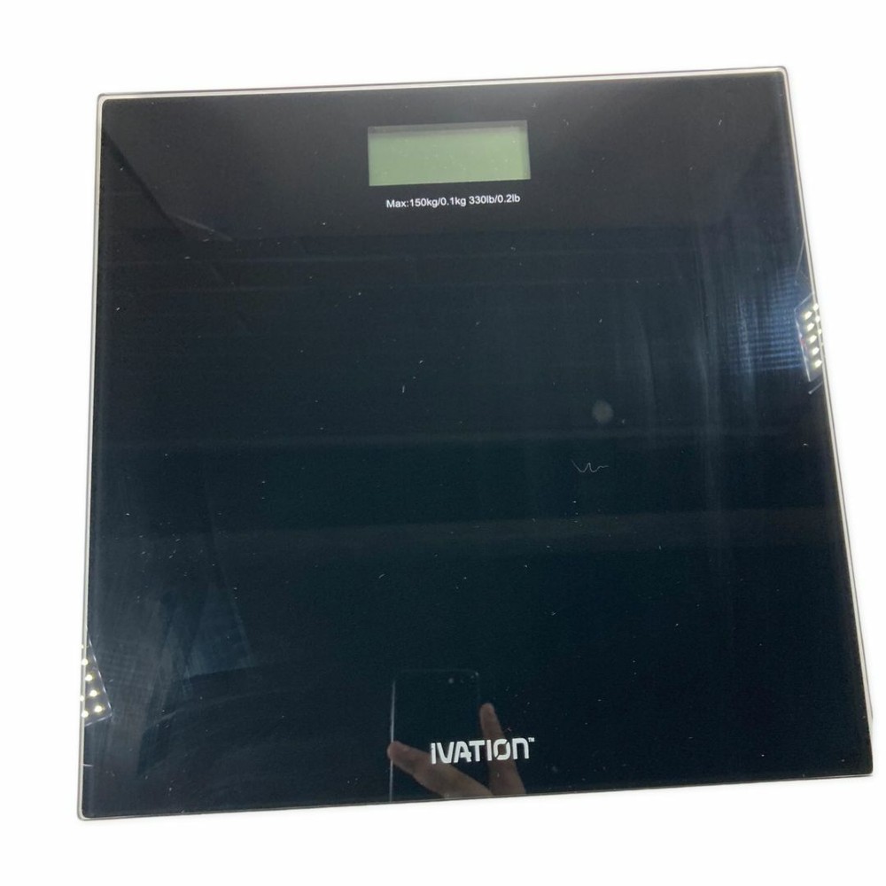 Ivation Slim Tempered Glass Surface Digital Bathroom & Gym Scale BLACK