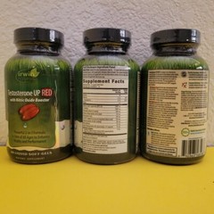 Lot of 3 Irwin Naturals TESTOSTERONE UP RED W/Nitric Oxide Booster 60 Each New
