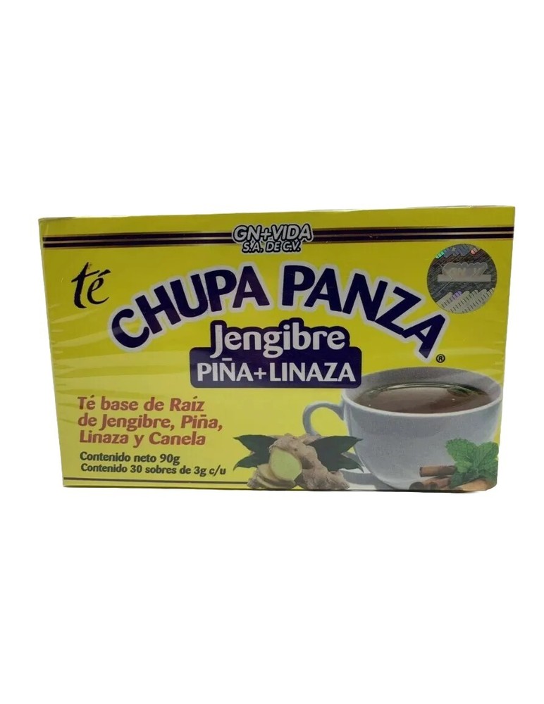 TEA CHUPA PANZA, TEA BASED GINGER ROOT, PINNEAPPLE, FLAXSEED & CINNAMON 90g