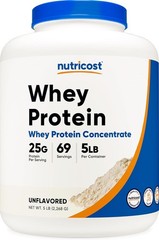 Nutricost Whey Protein Powder, Unflavored, 5 pounds – 5 Pound (Pack of 1)