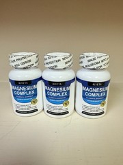 3Pack Toplux Nutrition Magnesium Complex 1000mg Supports 8 Elemental Magnesium