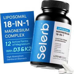 18 in 1 Magnesium Complex for Women and Men | Liposomal 90 Count (Pack of 1)