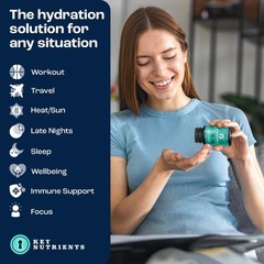 KEY NUTRIENTS Electrolyte Tablets, 200 Capsules, Salt for Dehydration, Fastin…