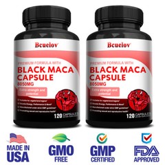 Maca Root 2800mg – 120 Capsules – High Strength Black Maca Extract Capsules
