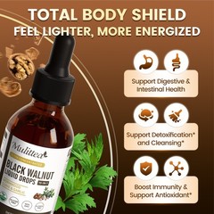 Parasite Cleanse Tincture/Extract-Wormwood, Black Walnut Hull, Clove 2 FL OZ