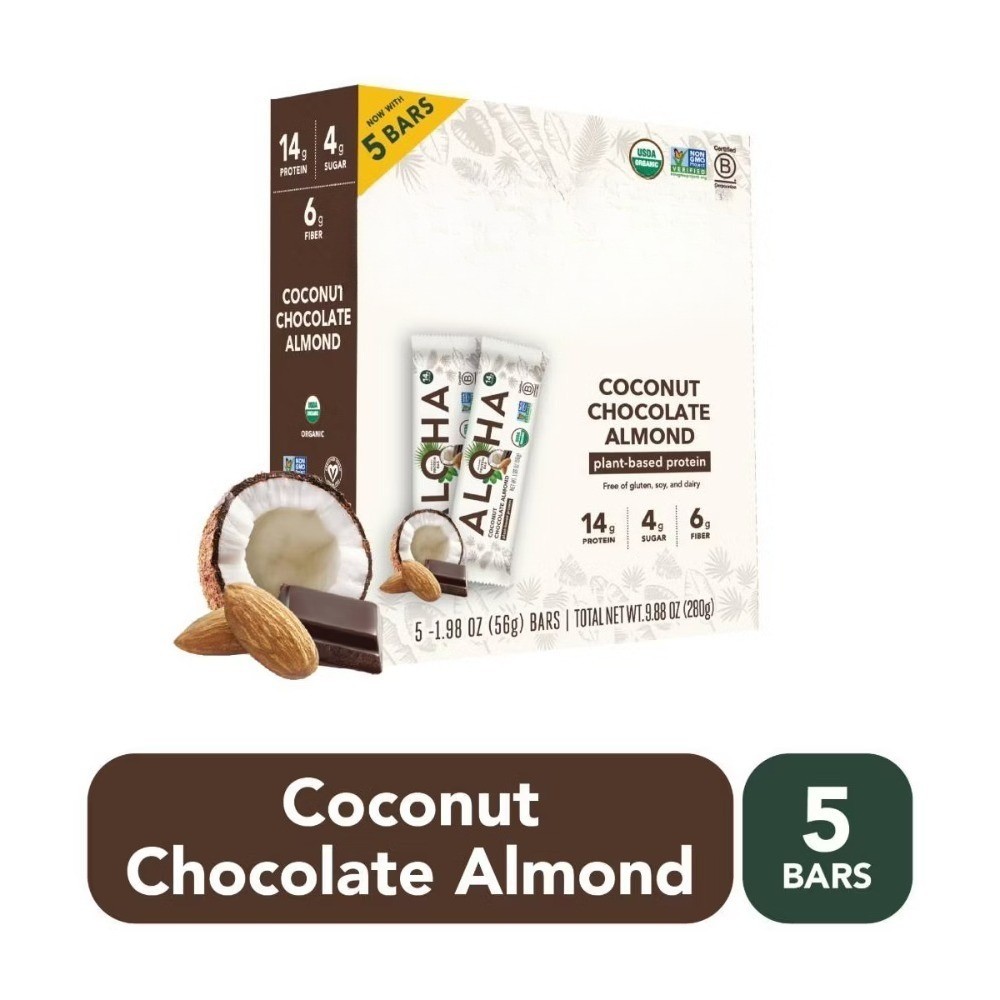 Coconut Chocolate Almond Plant-Based Protein Bars – 14g Protein