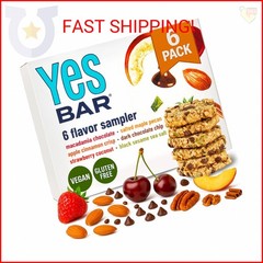 YES Nut Bars – Six Flavor Variety Pack – Soft Chewy Healthy Snack Bars Made with