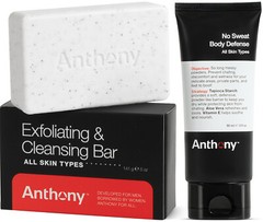 Anthony No Sweat Body Defense and Anthony Exfoliating and Cleansing Bar