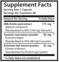 Milk Thistle Extract – Organic Capsules – Liver Detoxification (1 Bottles 60Cap)