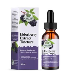 Amazing Botanicals Elderberry Extract 100X Strength Organic Liquid Immune Supprt