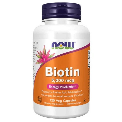 Biotin, 5000 Mcg, 120 Veg Caps