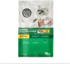 Special Kitty Gourmet Formula Seafood Blend Dry Cat Food,16 lb Bag,with 7 Seafoo