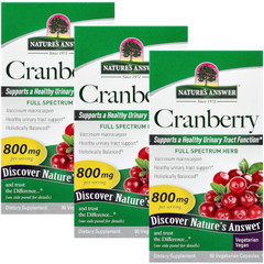 Nature’s Answer Cranberry Fruit 90 Vcaps Each (Pack of 3)