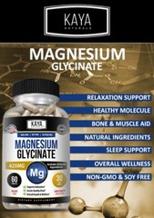 Magnesium Glycinate 183 MG Chelated RLS Improved Sleep, Stress & Anxiety Relief