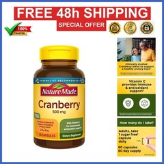 Nature Made Cranberry Supplement 500mg with Vitamin C – 60 Capsules