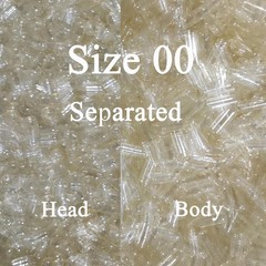 1000 Empty Gel Gelatin Capsules ~Size 00 ~ Kosher ~Separated