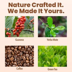 Energy Boost Formula – Caffe Latte Flavor | Natural Green Tea, Guarana, Yerba Ma