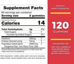 2 Nature’s Key Appetite Boost Gummies for Kids 120 Ct. Each, Hawthorn Flavor
