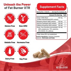Fat Burner XT Blend Naturally Increase Energy, Help Boost Metabolism, 60 Cap